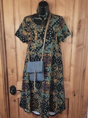 Merci Handcrafted Tapestry & Leather Crossbody Bag